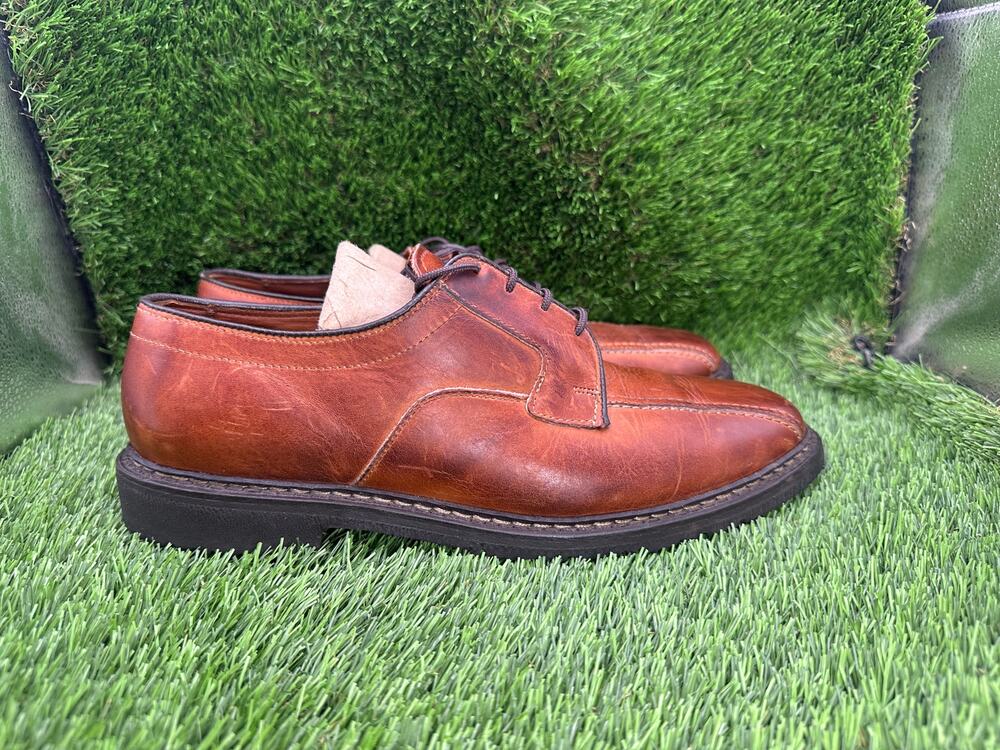 Allen Edmonds Mapleton Derby Dress Shoes Mens 8.5D Brown Leather Formal Lace-Up